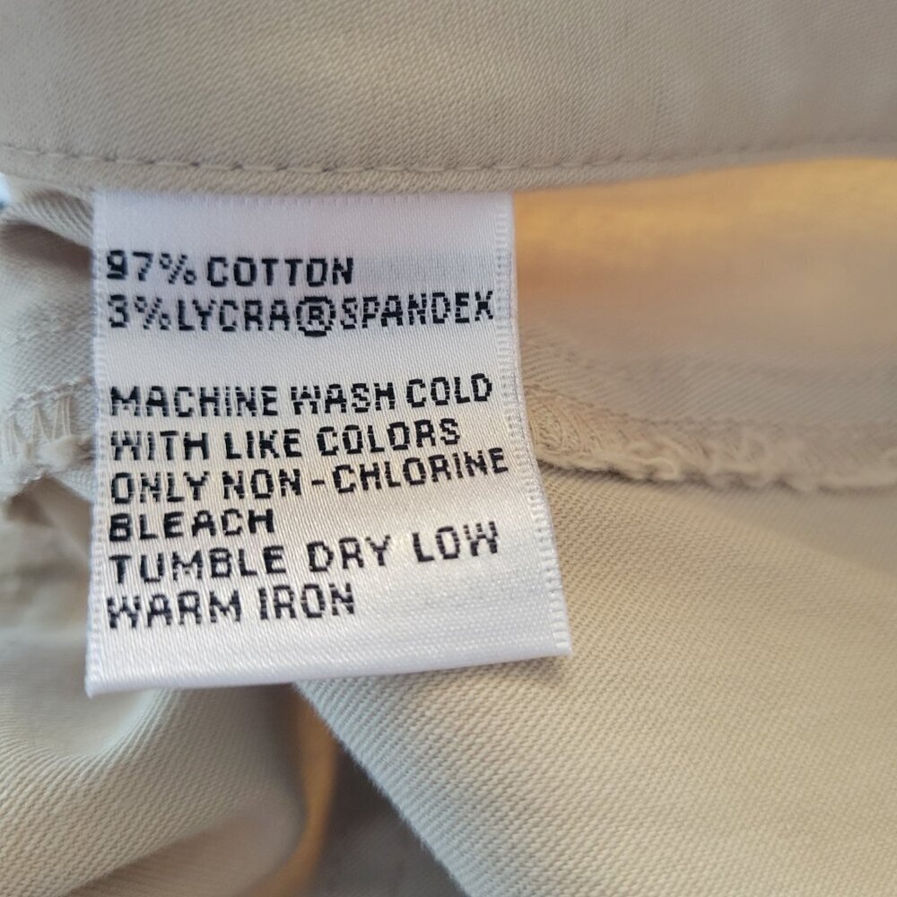New Talbots Slimming Stretch Denim Wide Cream Leg Pants (Size: 12) - Picture 10 of 13